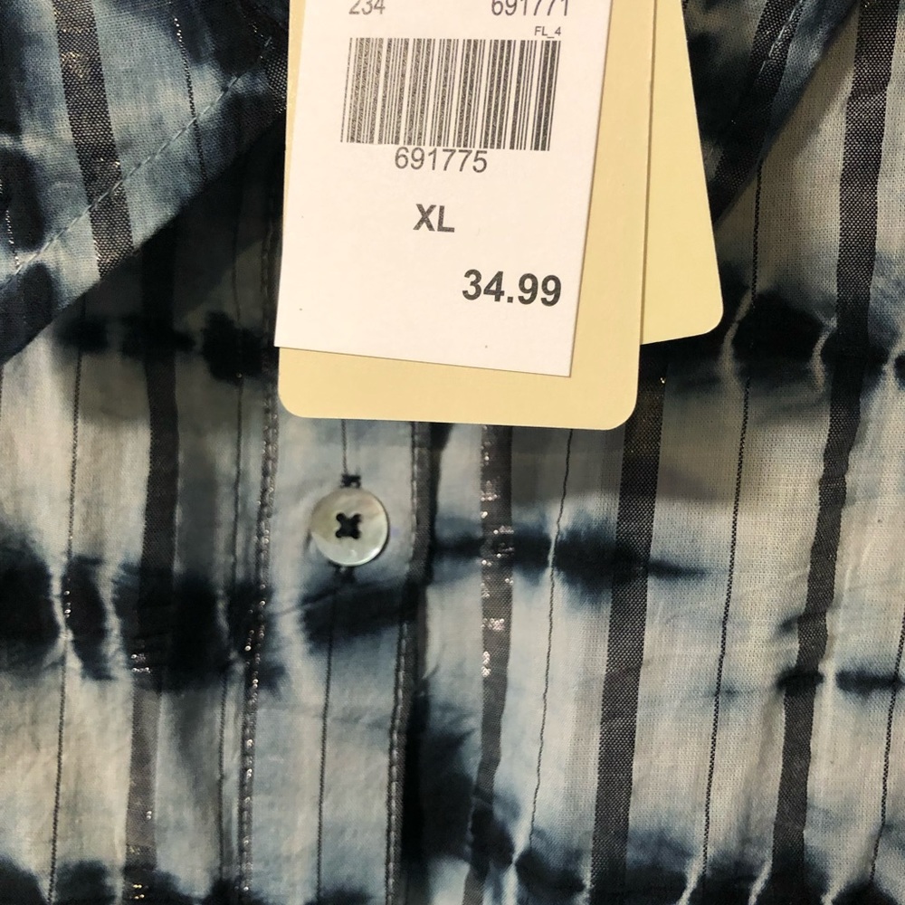 Studio West Apparel Button Down Tunic Blouse Size… - image 4